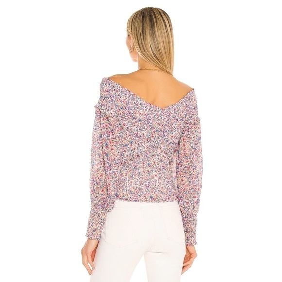 BB Dakota x Steve Madden Top Smock Factor Blue Pink XS NWT - Picture 3 of 8